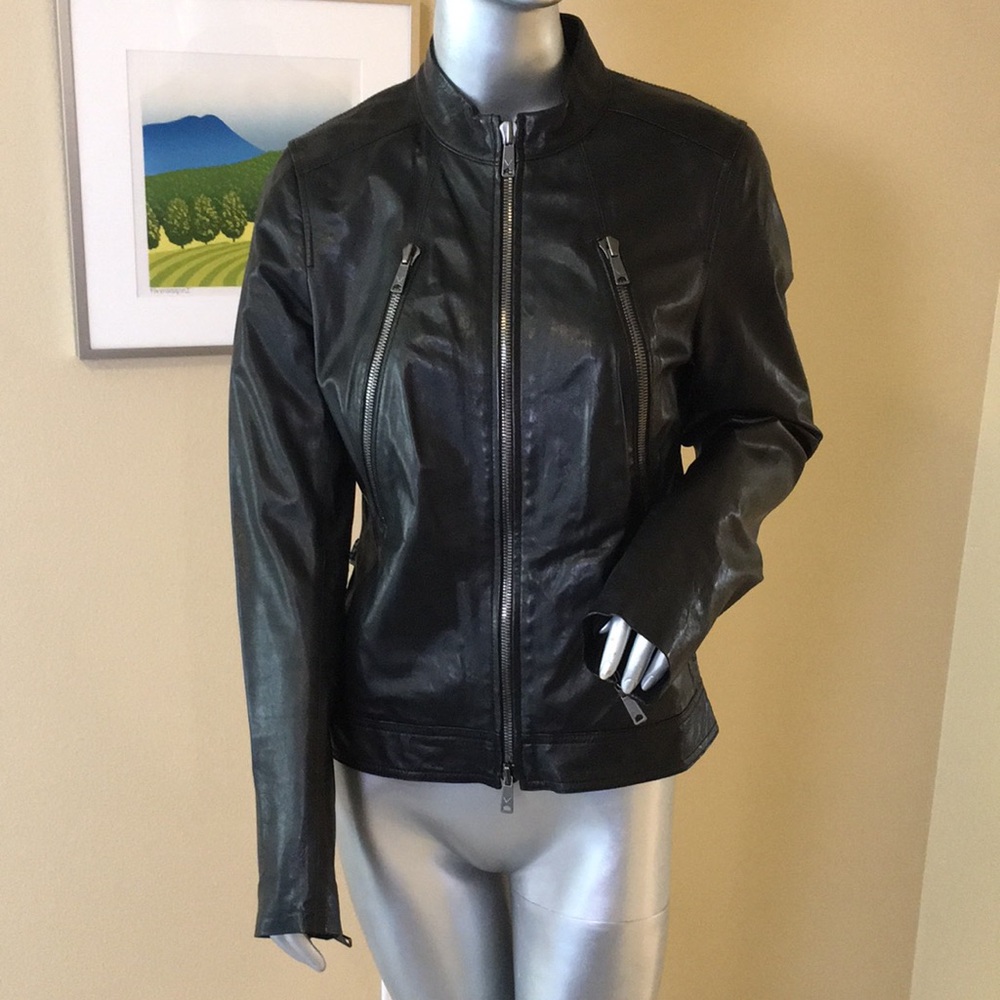 VINCE | Leather Biker Jacket Moto Jacket